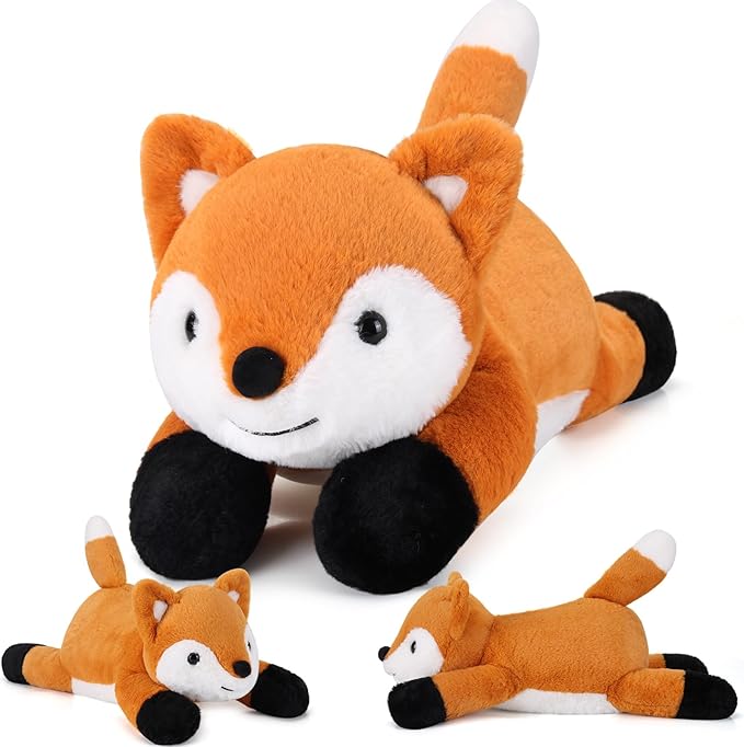 Fox Weighted Stuffed Animals - 28 Inch 5.0 Pounds Weighted Plushies Fox - Large Plush Stuffed Animals Pillow - Cute Plush Toys Gifts for Kids & Adults