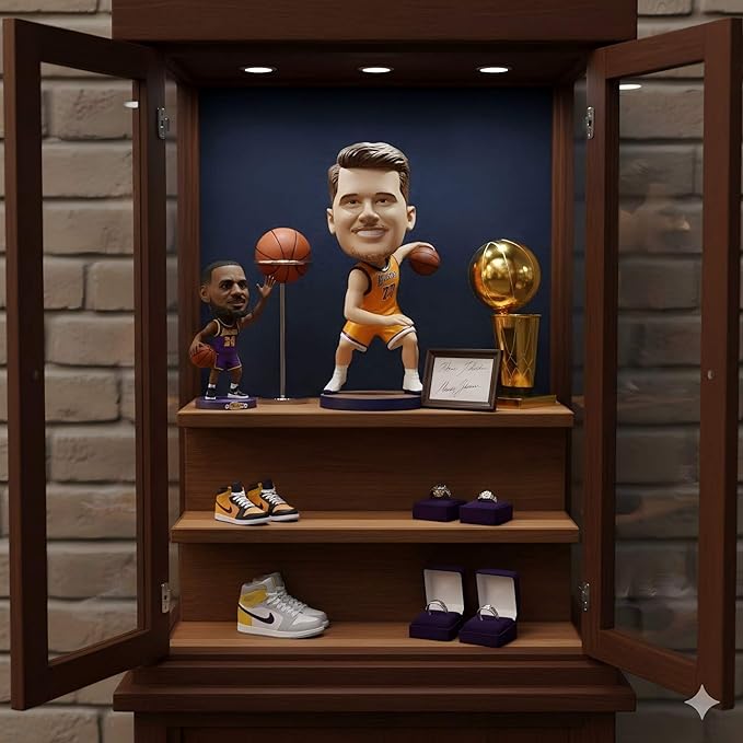 Doncic Bobblehead Basketball Action Figure - 5.3 in Hand-Painted Resin Collectible Doll - Perfect Sports Fan Gift - Doncic in Iconic 77# Jersey