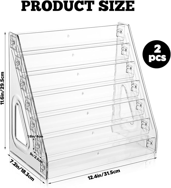2 pcs 7-Layers Clear Display Shelf for Funko Pop,2 Pack Mini Collectible Toys Display Shelf for Bitty Pop,Clear Acrylic Display Case for Miniature Mini Action Storage Compatible with Bitty Pops Funko