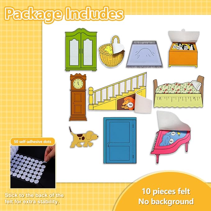 Wheres Spot Felt 10 Pcs Board Stories Pieces Set Story FeltsKindergarten Storytelling Felt Toys Flannel Board Stories for Preschool
