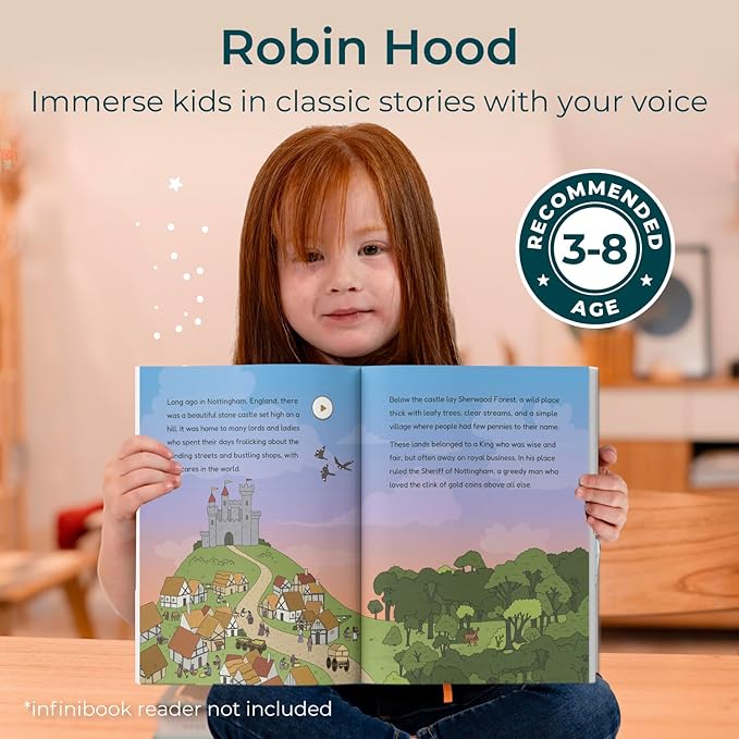 Cali's Books Robin Hood infinibooklet - infinibook Interactive Storybook for Kids, Learning Book for Toddlers