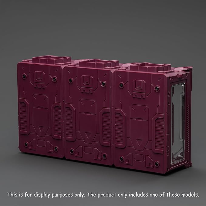 JOYTOY 5'' Display Box,Action Figures Display Case - Individual Soldier Hangar Display Case - Stellar Purple C - Dustproof Collectibles Box Ages 15+