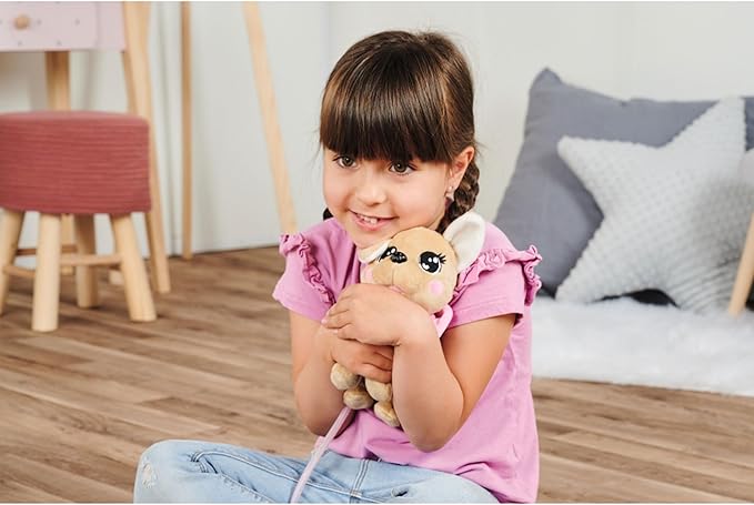 Simba 105893542 Chihuahua Chi Love Loomy/with Luminous Cable Control/can Run, bark and Wag The Tail / 20 cm/for Children from 3 Years, Pink