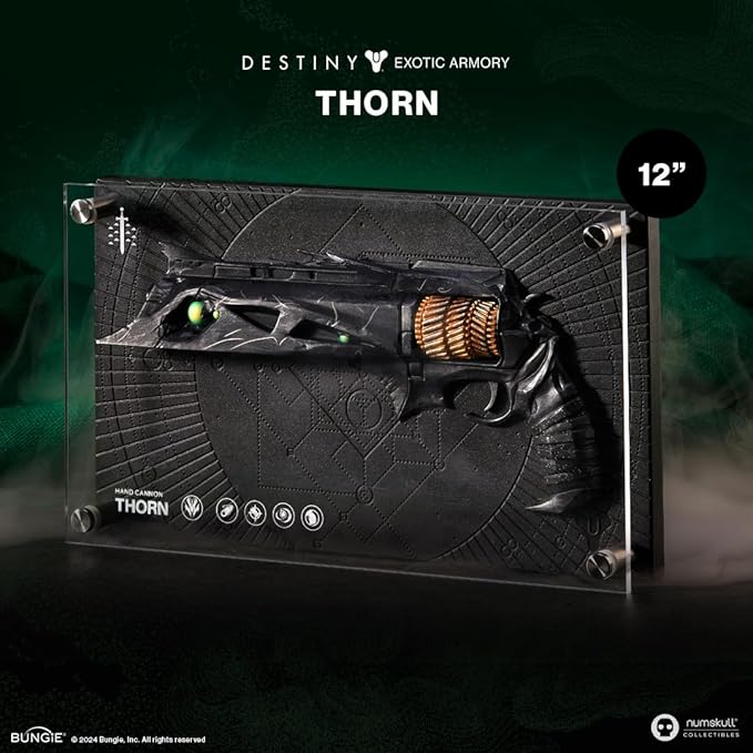 Numskull Thorn Exotic Weapon Figure 12x7 (30x18cm) Limited Edition Collectible Replica Statue - Official Destiny Merchandise - FPS Sci-Fi Action Video Game Figurine