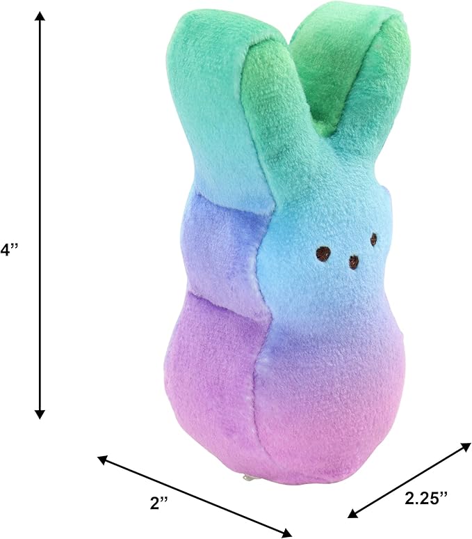 Animal Adventure | 4" Blue Green Ombre Palm Pet Bunny Peeps Plush | Easter Basket Stuffed Animals for Kids | Marshmallow Candy | Huggable Soft Plushie Stuffers Buddy Toy | Collectable Gifts | Aged 3+