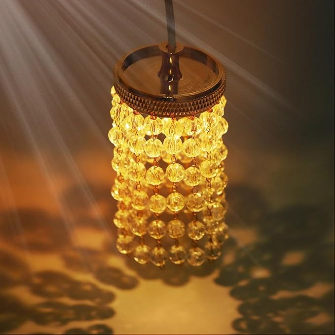 LUOZZY Dollhouse Lights Battery Operated Crystal Miniature Chandelier Led Lighting 1 12 Scale (Gold)