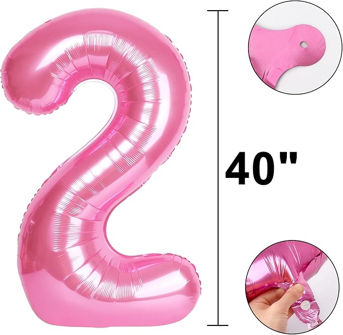 40 Inch Pink Number 22 Digital Balloon,Jumbo Mylar Foil Helium Balloon for 22 Balloons for Birthday Party,Wedding Anniversary Party Decorations