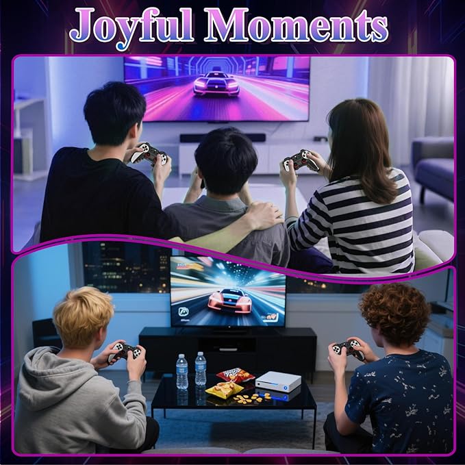 M22 Retro Gaming Console - with 30000+ Classic Games,Retro Game Stick with 8K HDMI,Plug and Play TV Game Console with Upgrade Dual Wireless Controllers Gift for Teen or Partner (White)