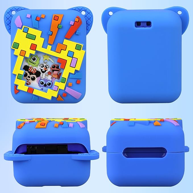 Silicone Cover Case for Bitzee Disney Interactive Toy, Soft Silicone Protective Bag, Protective Skin Sleeve for Bitzee Virtual Electronic Pets Accessories, Blue