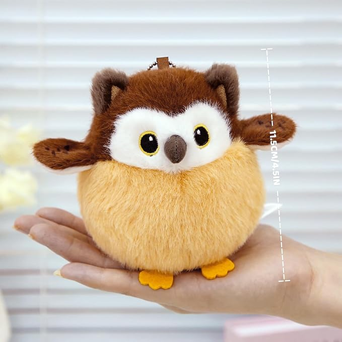 Cute Owls Plushies Bird Stuffed Animal Bag Pendant Little Owls Stuffed Plush Toy Christmas Birthday Valentine's Day Gift for Kids Girlfrends
