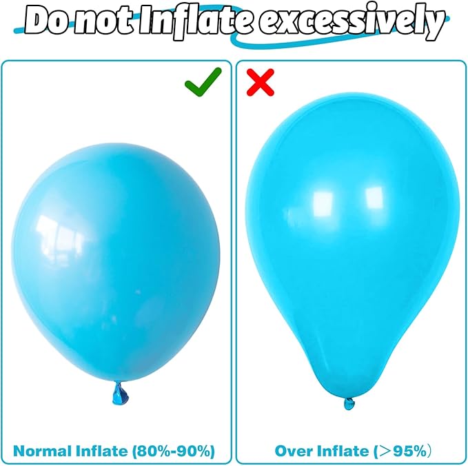 Blue Balloons for Ocean Shark Birthday Party Decorations Under the Sea Balloon Whale 60PCS 12INCH Metallic Pearl Navy Blue Pastel Blue Balloons for Arch Blue Transparent Latex Helium