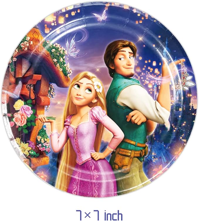 40Pcs Party Supplies include 20 plates, 20 napkins for the gled birthday party decoration
