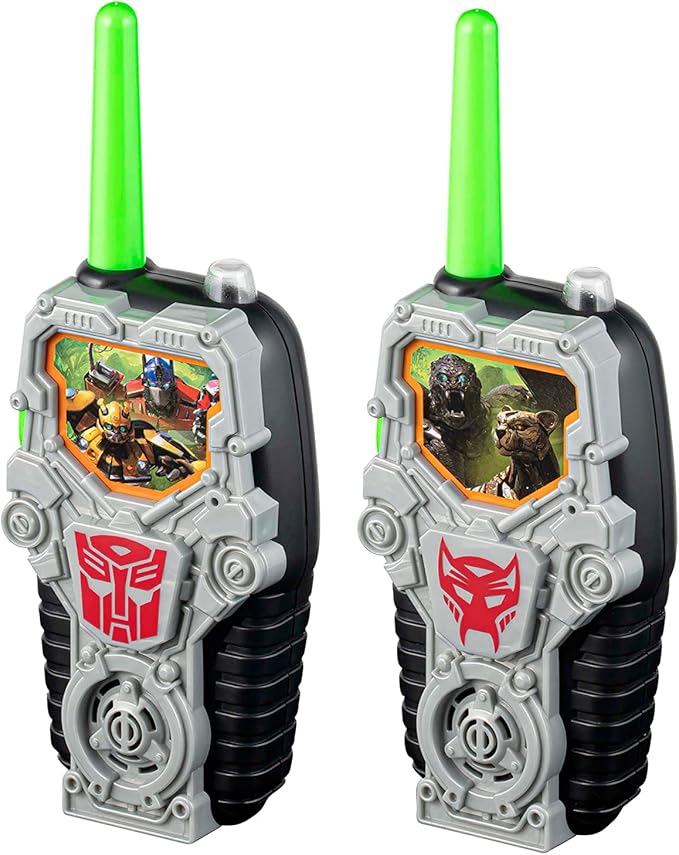 eKids Transformers Toy Walkie Talkies for Kids, Light-Up Indoor and Outdoor Toys for Kids and Fans of Transformers Toys