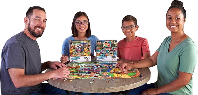 RoseArt - Back to The Past - Backyard BBQ - 1000 Piece Jigsaw Puzzle for Adults
