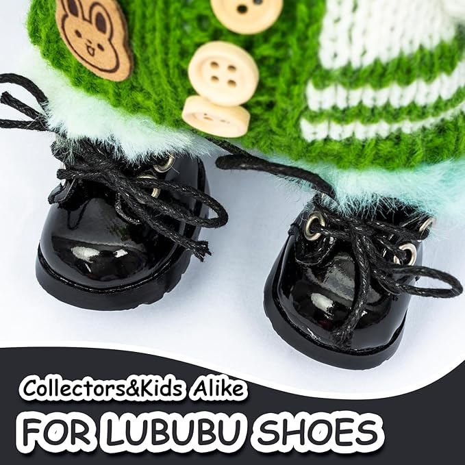 15-17cm Doll Shoes for 15-17cm Doll Boots, 6.7 inch Doll Shoes Accessories Easter Gifts (Black)
