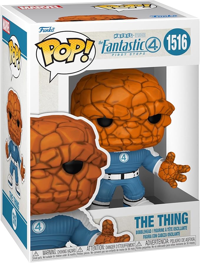Funko Pop! Marvel: The Fantastic Four: First Steps - The Thing - Fantastic Four (2025) - Collectable Vinyl Figure - Gift Idea - Official Merchandise - Toys for Kids & Adults - Movies Fans