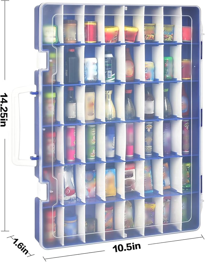 Case Compatible with 5 Surprise for Mini Brands Toys Series 1-4 Mystery Capsule Storage, for Mini Mart Collection Organizer for Collectibles(Case Only) (Deep Blue)