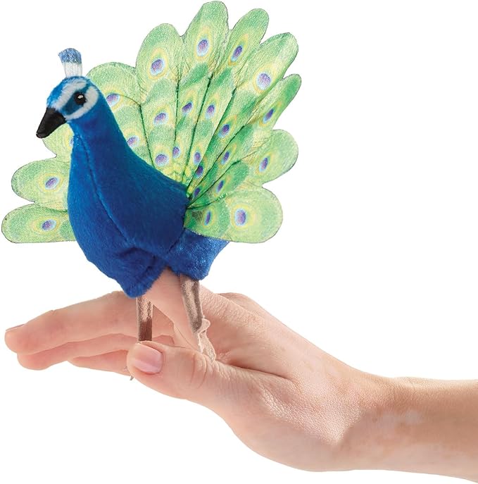 Folkmanis Mini Peacock Finger Puppet