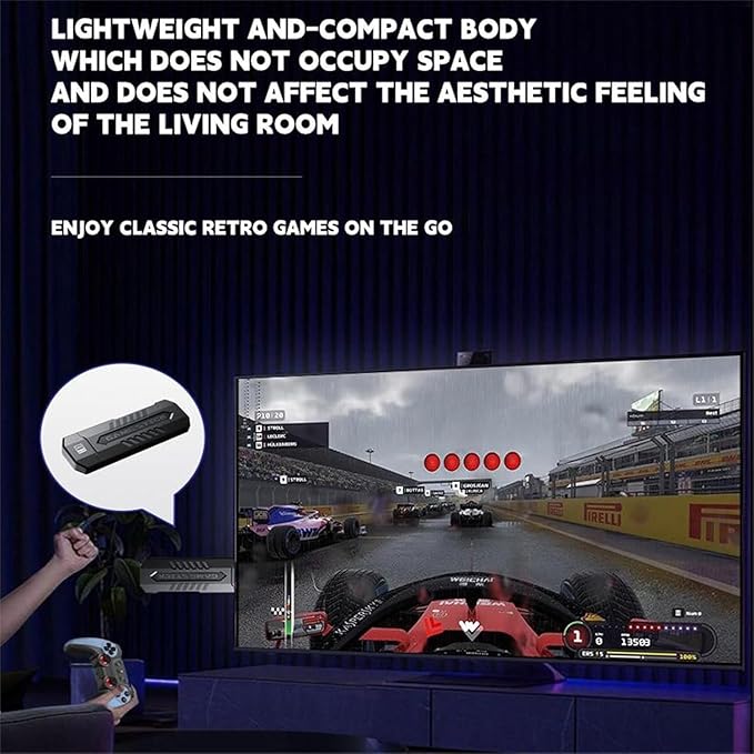 Retro Gaming Console Pro,Game Stick,Vide Game Consoles with 4K HDMI, Built-in 60000+ Games & 50 Emulators, Plug and Play Video Gaming Consoles with Upgrade Dual 2.4G Wireless Controllers (256G)