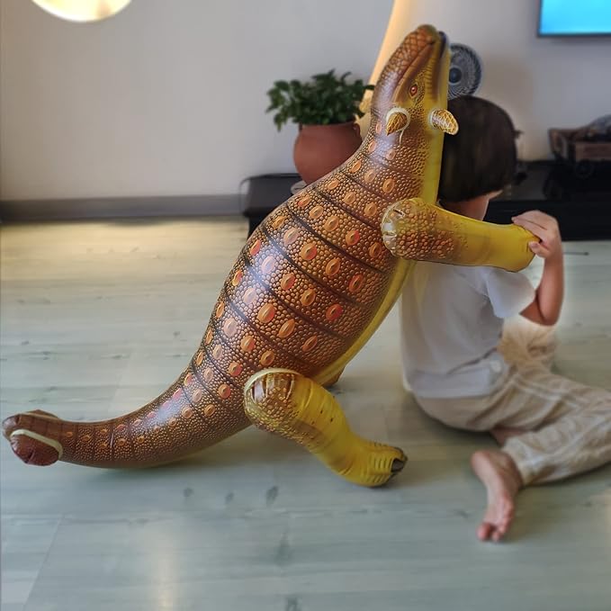 HOHQB Inflatable Dinosaur Toys Jurassic Birthday Party Supplies,Large Blow up Dinosaur Balloons Party Decorations for Kids Boys and Girls (39.5" Tyrannosaurus and 42" Ankylosuaurus)