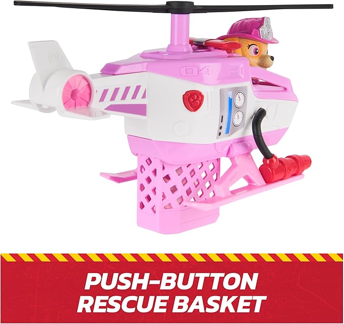 Paw Patrol Fire Rescue: Skye Rescue Fire Chopper with Action Figure, Kitty Friend & Toy Helicopter, Kids Toys for Boys & Girls Ages 3 and Up