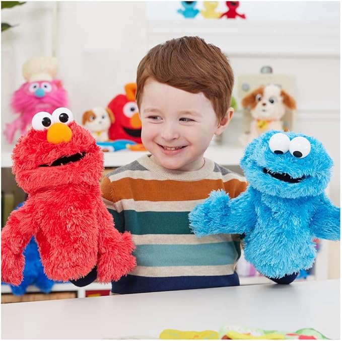 GUND Sesame Street Official Elmo Muppet Plush Hand Puppet, Premium Plush Toy for Ages 1 & Up, Red, 11”