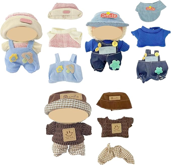 Clothes for Doll, 6 Pack Doll Outfits for 17cm Doll, Perfect for Play and Display, Accessories for Doll's Collectors, (No Dolls) (Set 4)