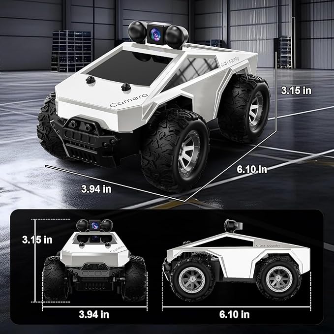 1: 28 RC Cars Remote Control Car with 720P HD FPV Camera, All-Terrain RC Truck with Body Light Rechargeable Battery, RC Car Vehicle Toy Gifts for Adults Kids Boys and Girls