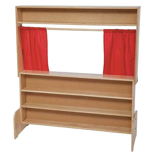 Wood Designs Kids Play Furniture WD21650 Deluxe Puppet Theater with Chalkboard