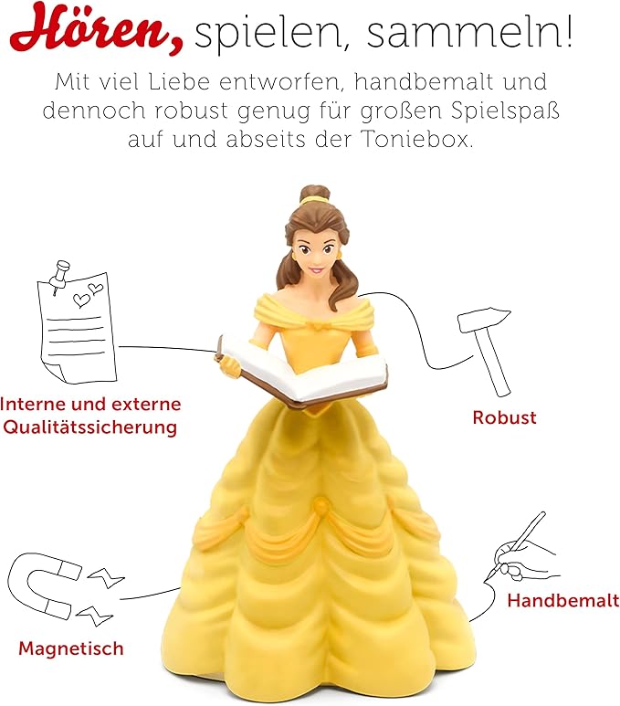 tonies Disney Audio Figure for Toniebox, Beauty and The Beast, Original Audio Play for The Film, Audio Play for Children from 4 Years, Playing Time Approx. 59 Minutes