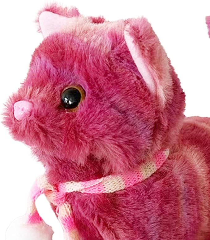 Touch Control Kitten Electronic Robot Cat Toys Interactive Cat Electronic Pets for Kids Boys Girls Birthday Gifts, Red