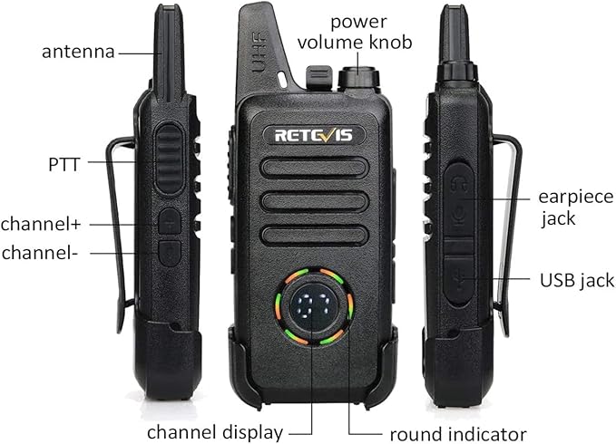 Retevis RT628 Kids Walkie Talkies Rechargeable Bundle with RT22S Walkie-Talkies