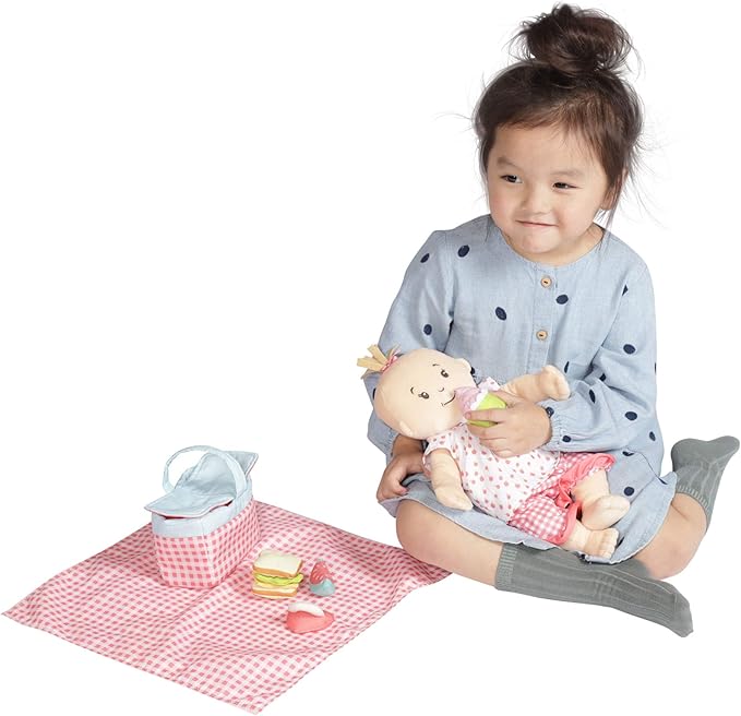 Manhattan Toy Stella Collection Picnic 5 Piece Baby Doll Picnic Playset for 12" and 15" Stella Dolls