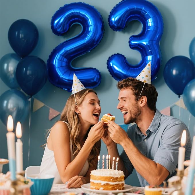 40 Inch Navy blue Number 23 Digital Balloon,Jumbo Mylar Foil Helium Balloon for 23 Balloons for Birthday Party,Wedding Anniversary Party Decorations
