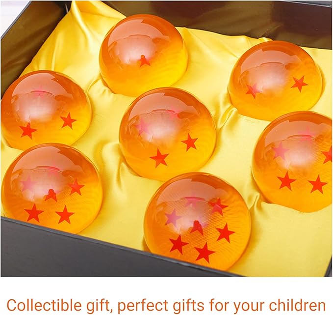 The Novelty Children's Toy Dragon Transparent Play Balls Set Contains 7 Dragon Transparent Play Ballss 1.7 inches / 4.3cm Star Crystal Balls