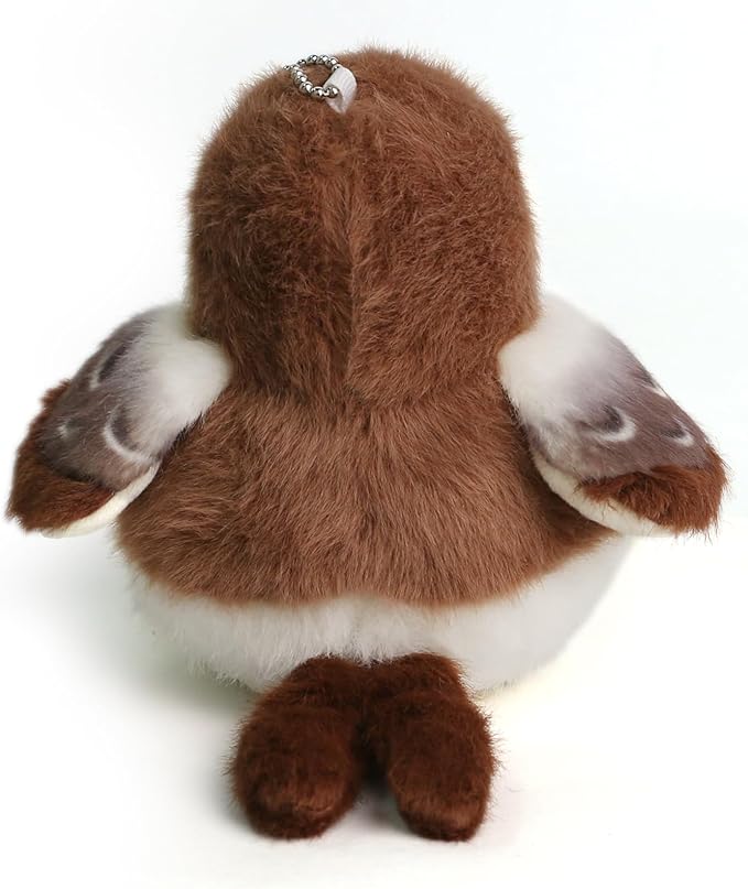 Bird Stuffed Animal Realistic Cute Sparrow Bird Plush Backpack Pendant Simulation Toy Plush Suitable Christmas Birthday Valentine's Day Gift for Kids