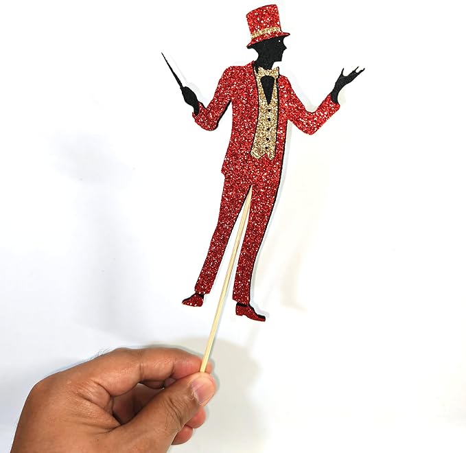 Circus Shadow Puppet Theater Set – 9-Piece Carnival Silhouette Kit with Felt Cutouts, Sticks & Dots – DIY Storytelling Shadow Play for Kids, Classroom & Family Craft Activities
