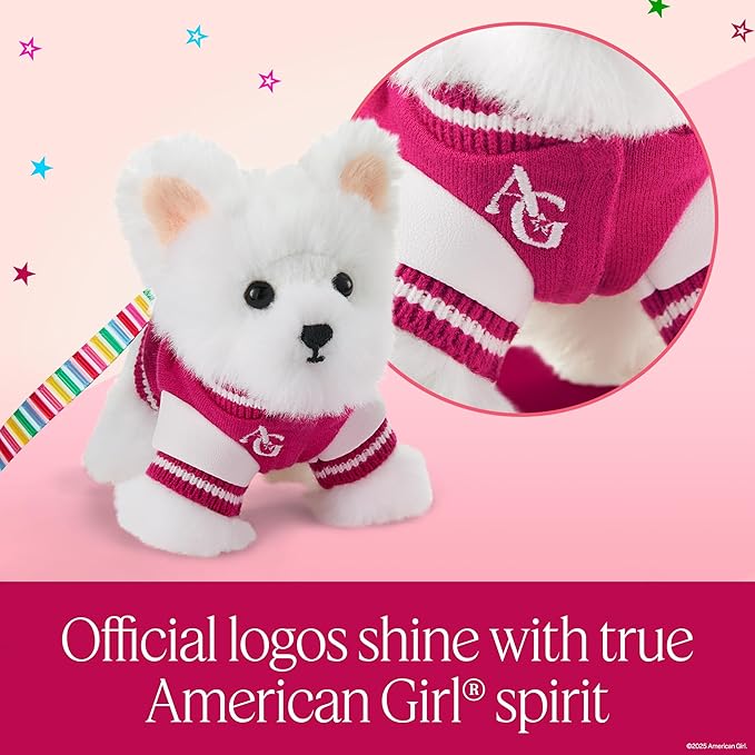 American Girl, Truly Me 18-inch Doll Accessories, AG Star Squad Puppy & Accessories, Coconut Chip, for Ages 6+