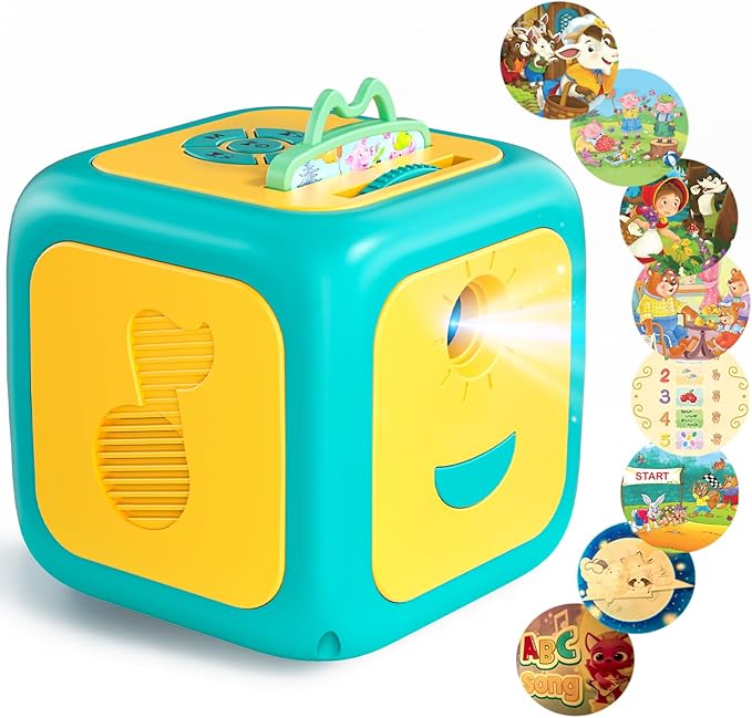 Kids Story Projector for Toddlers, Story Dream Machine Storybook Projector with Educational Stories, Music, Auto-Off Nightlight, Bedtime Learning Toy Birthday Gift for Kids Girls Boys Aged 3+