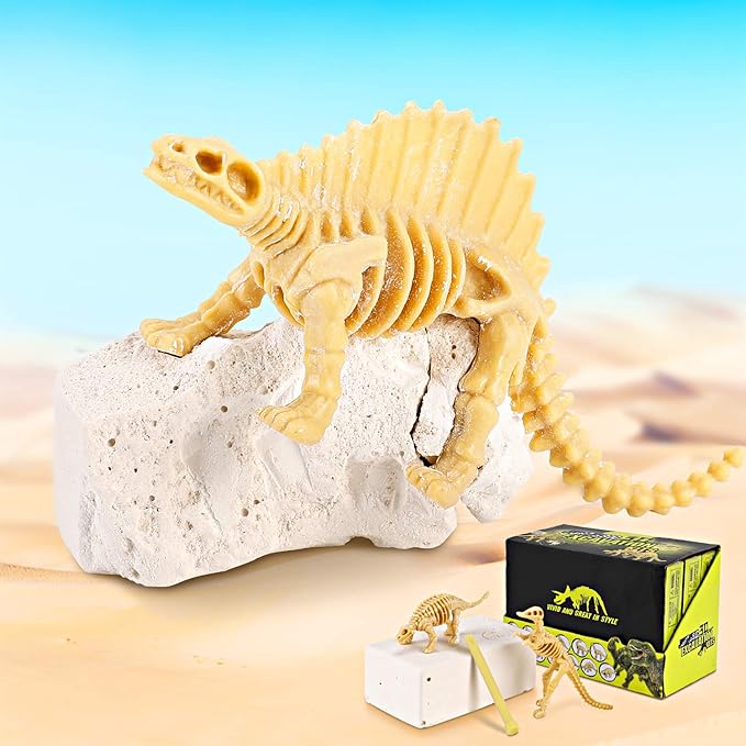 12 Pack: Dinosaur Excavation Kits for Kids, Dino Dig Kits, 3D Dig a Dinosaur Fossil and Figure Sets, Bulk Science Education Toys for Paleontology Archaeology STEM Learning Kids Activity Party Favors