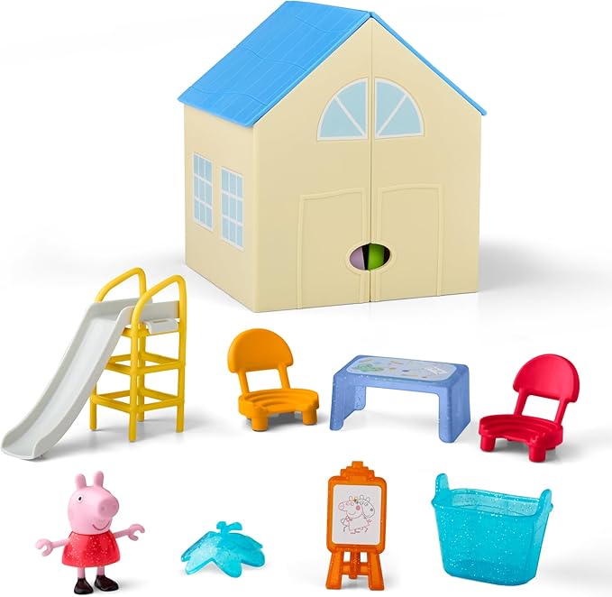 Peppa Pig Peppa's Pop-Open Playgroup Playset with Figure, Preschool Toys for 3 Year Old Girls and Boys and Up