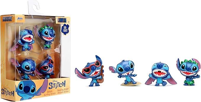 Jada Disney Stitch Metalfigs 4-Pack - Die-Cast Figures, 2.5" Scale