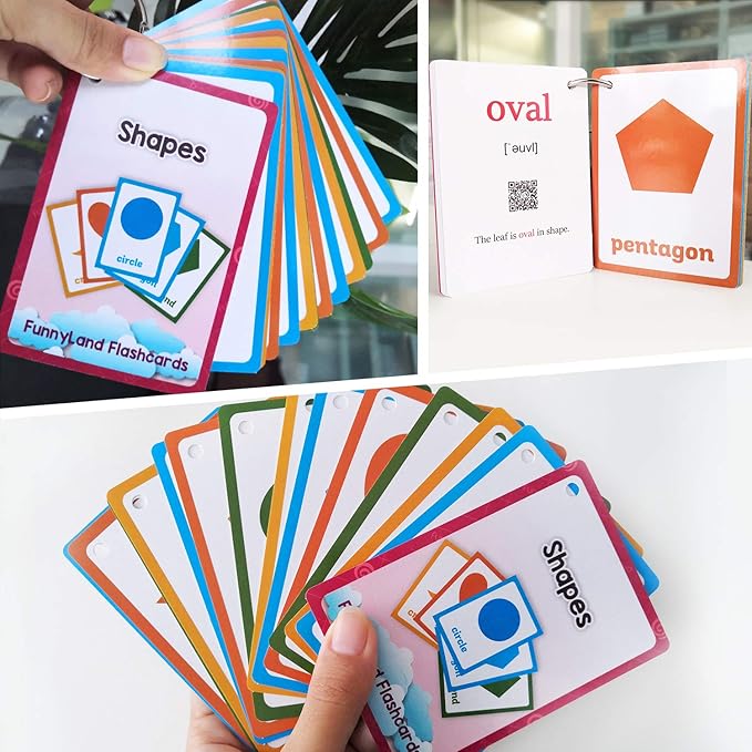 13PCS/Set Shapes Kids Gifts English Flash Cards Pocket Card Educational Learning Baby Toys for Children Pre-Kindergarten