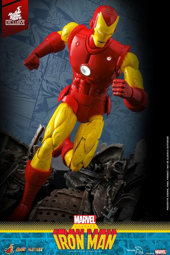 Hot Toys Iron Man Classic Comic Masterpiece CMS014D57 Diecast 1/6 Scale Exclusive, Red