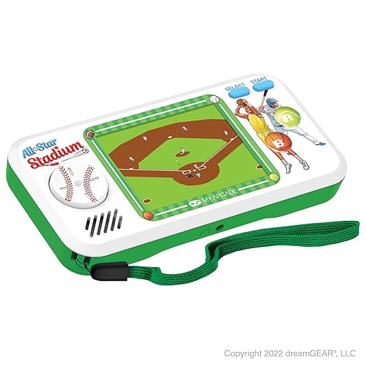 My Arcade All Star Stadium Pocket Player- Sports Game Console with 307 Retro Games, 2.75 inch Screen, Baseball, Soccer, Basketball