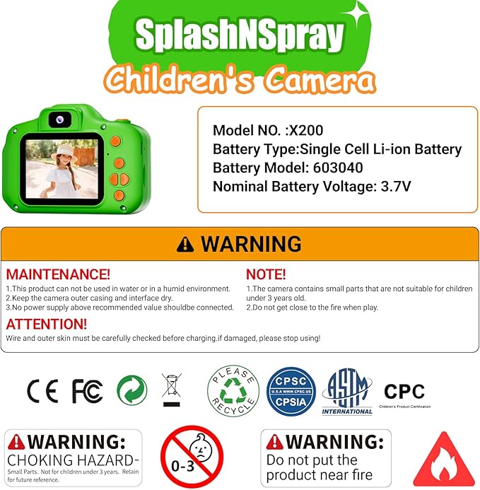 Kids Camera for Girls Boys Age 3-9, 1080P HD Toddler Camera, Kids Selfie Digital Camera with 32GB SD Card, Portable kids Toys for 3 4 5 6 7 8 9 Years Old, Christmas Birthday Present,Green