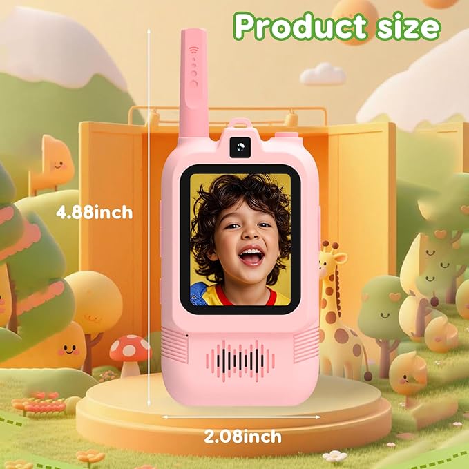 Video Walkie Talkies for Boys Toys, Camping Gear Outdoor Hiking Toys, Long Range Radio Walkie Talkies for Kids