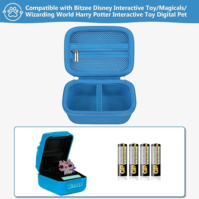 Carrying Case for Bitzee Disney/Magicals/Wizarding World Harry Potter Interactive Characters Inside Interactive Toy Digital Pet, Disney Toys & Digital Pet Kids Toys for Girls&Boys, Light Blue