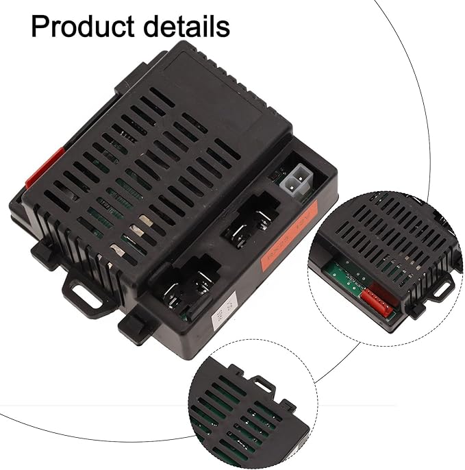 2.4G RC Remote Control Receiver 6V 12V 24V Electric Motor Controller Compatible for Children Electric Toy Car with Battery Installation Instructions(RX23 A 12V Full set)