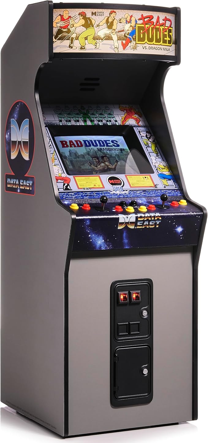 Quarter Arcades Collector’s Edition Bad Dudes Vs. DragonNinja Mini Arcade – 1/4 Scale Cabinet with Original ROM, USB-C, Illuminated Marquee & Exclusive Poster